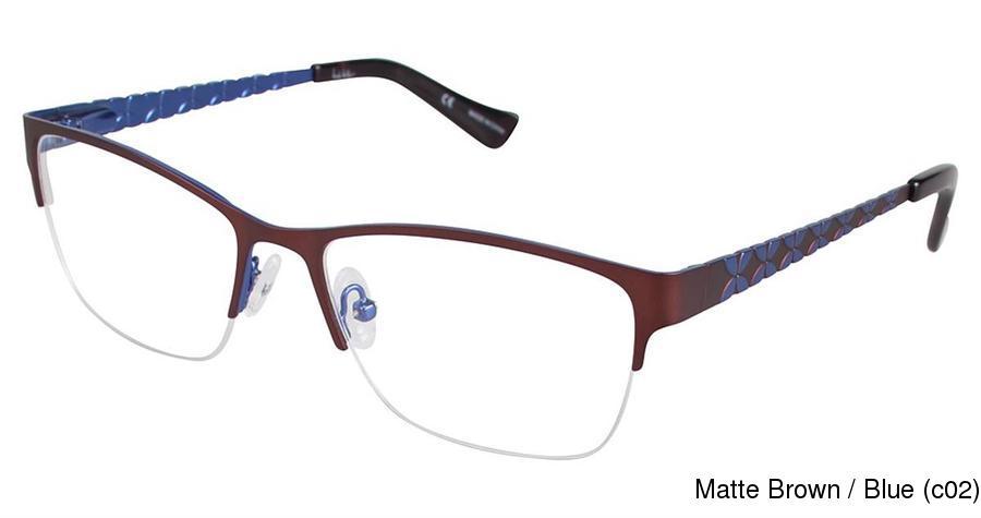 Nicole Miller Ericsson Semi Rimless Half Frame Prescription Nicole Miller Ericsson